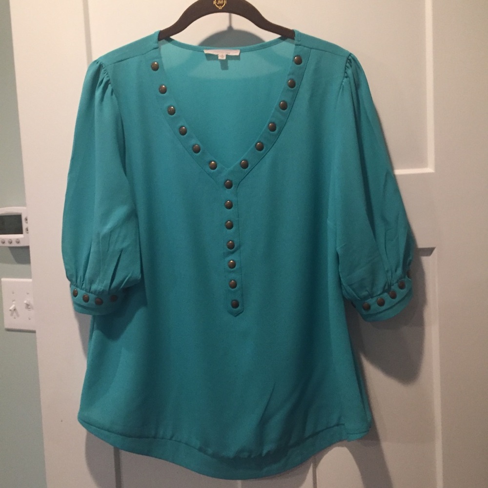 41 Hawthorn Aqua Grommet Top